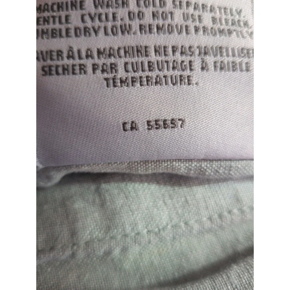 Restoration Hardware Belgian Linen Euro Feather Down Pillow+ Sham Fog Gray/Blue